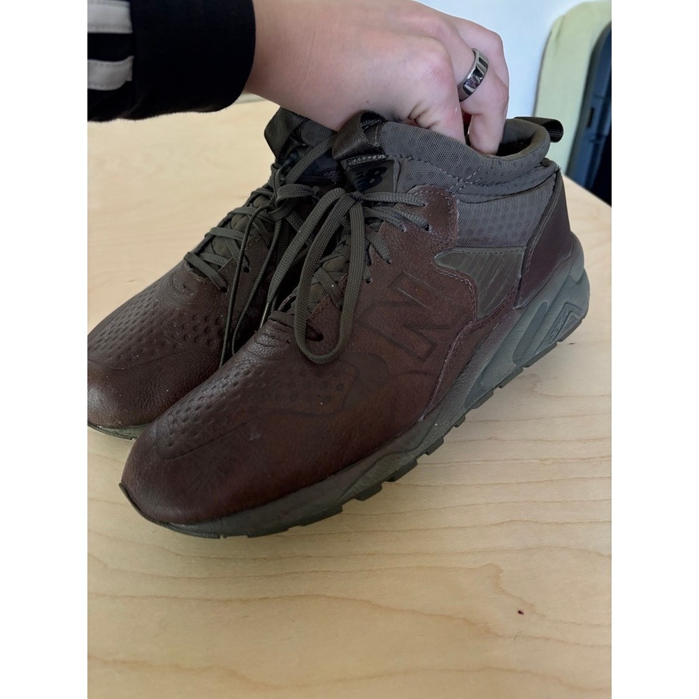 NEW BALANCE 580 Mid Deconstructed Olive MRH580DB Sneakers 9.5 Leather RevLite - Picture 7 of 9